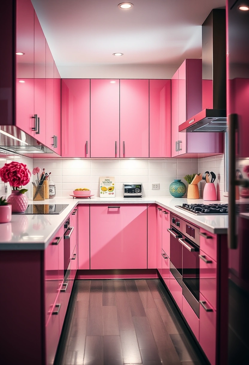 kitchen ideas pink 14