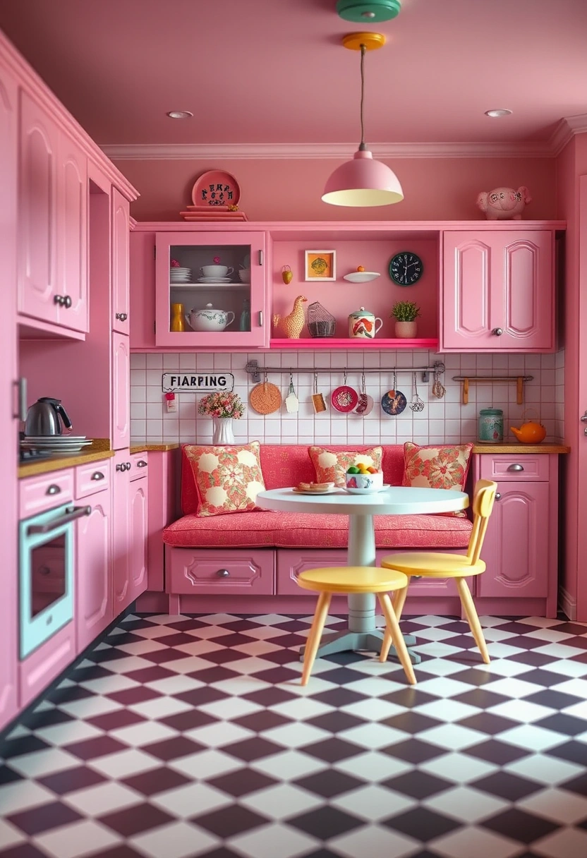 kitchen ideas pink 15
