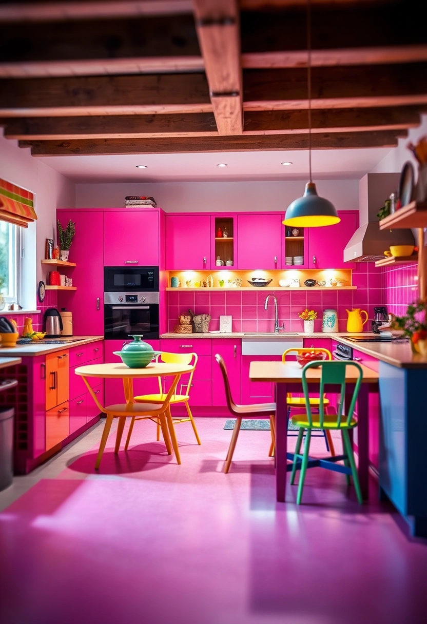 kitchen ideas pink 17