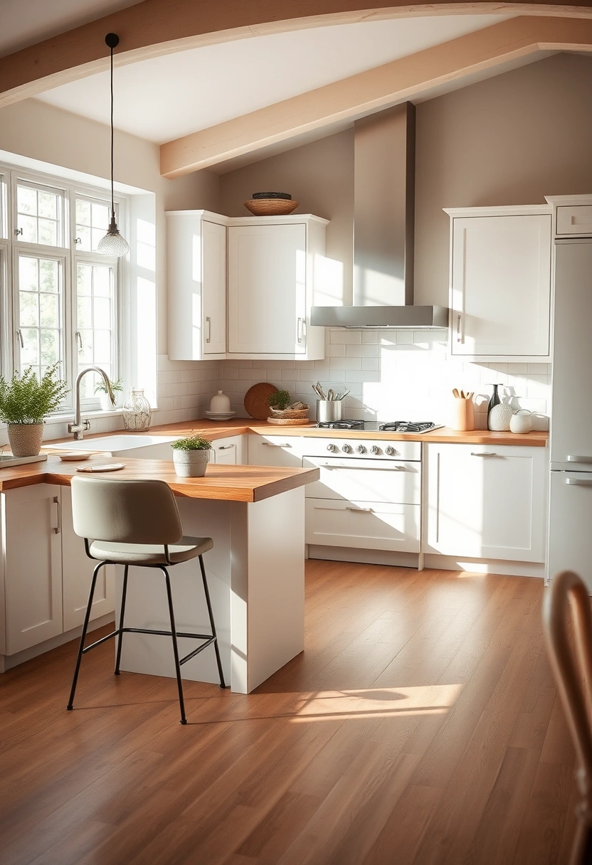 kitchen ideas white and wood 1