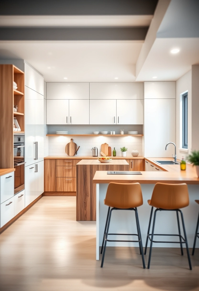 kitchen ideas white and wood 12