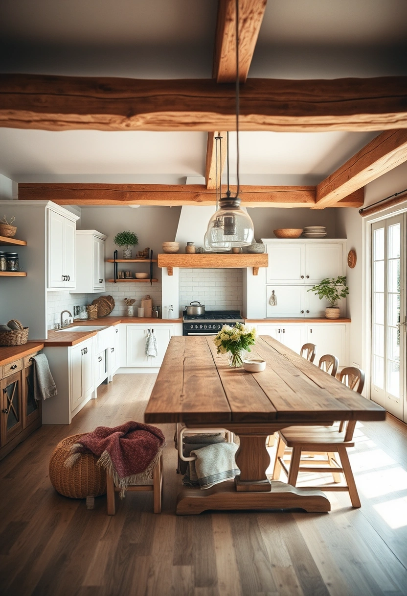 kitchen ideas white and wood 14