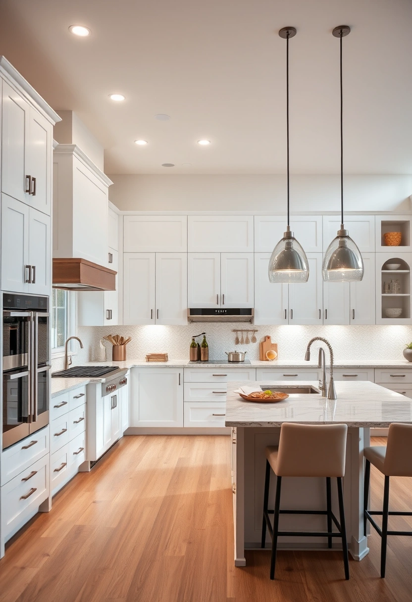 kitchen ideas white and wood 17