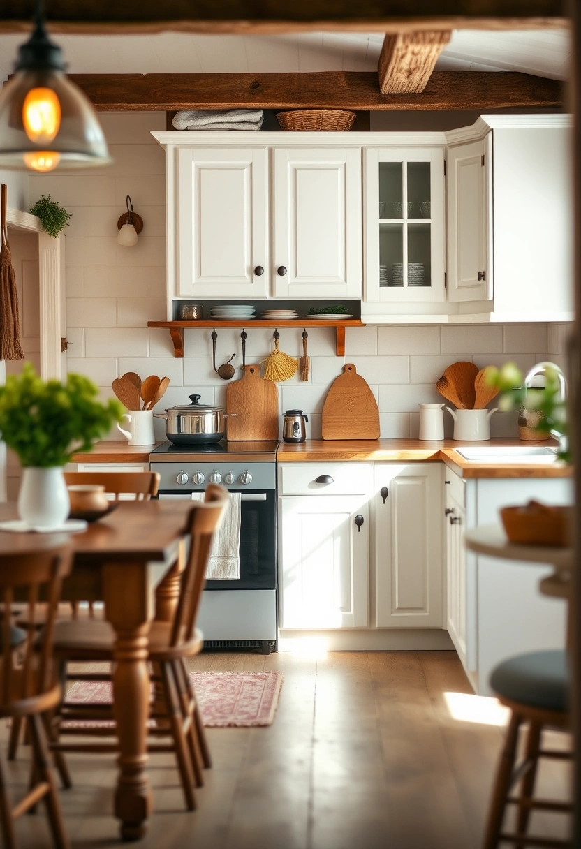 kitchen ideas white and wood 18