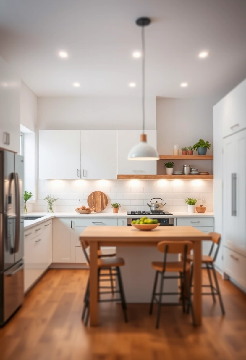 kitchen ideas white and wood 19