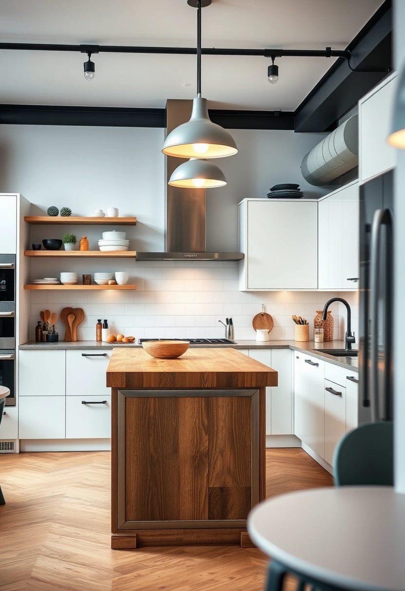 kitchen ideas white and wood 4