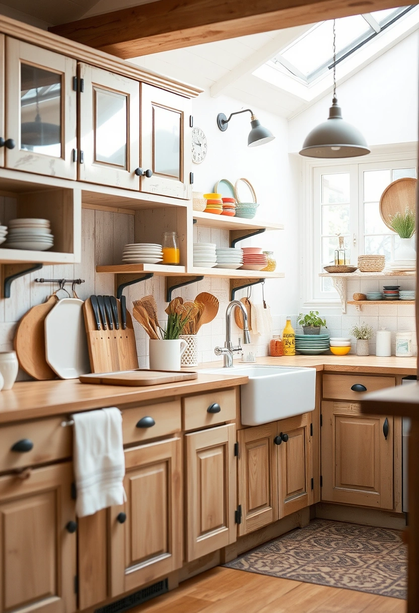 kitchen ideas white and wood 7