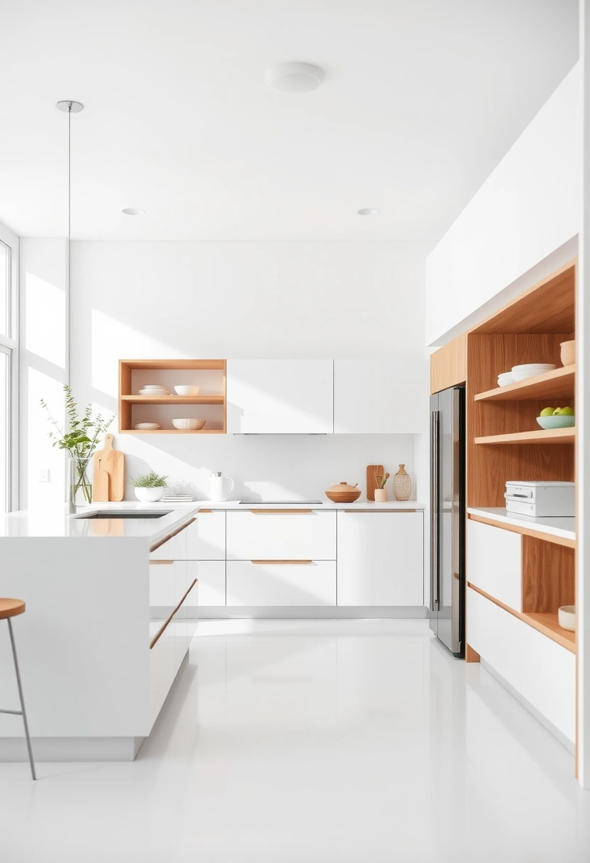 kitchen ideas white and wood 9