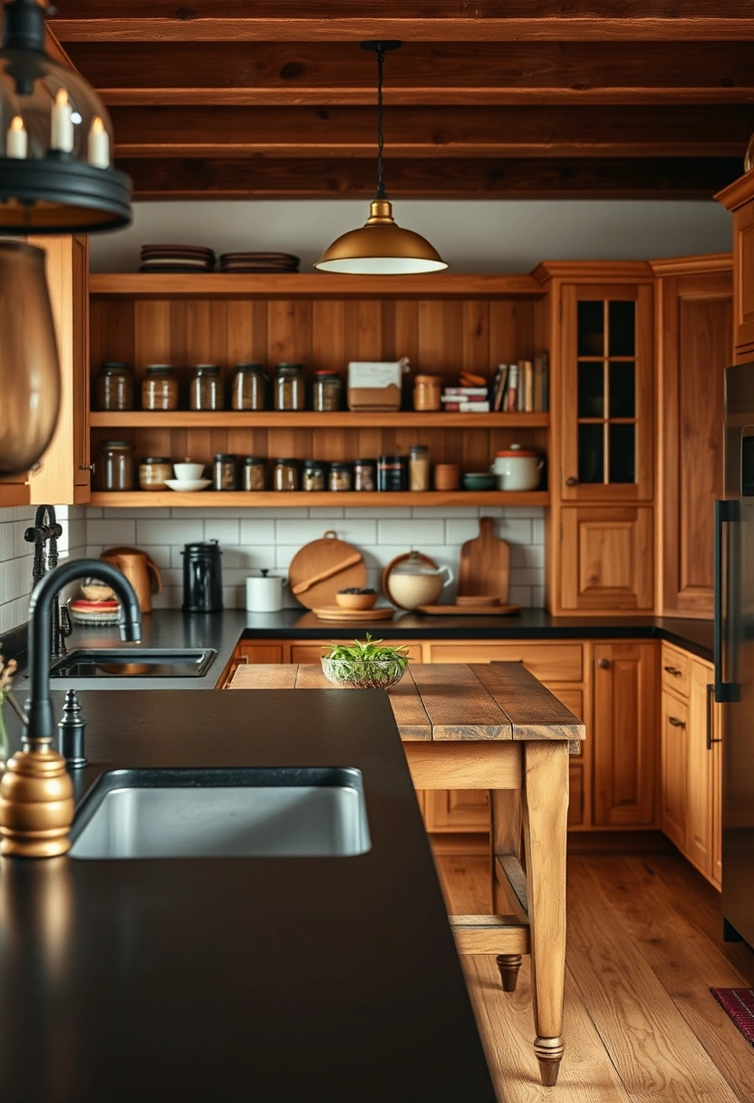 kitchen ideas with black countertops 11