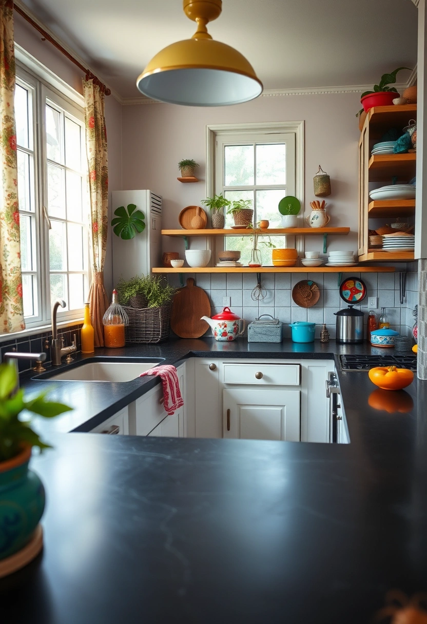 kitchen ideas with black countertops 15