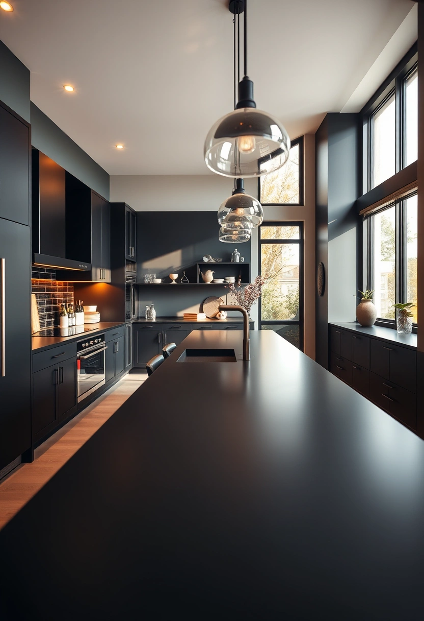 kitchen ideas with black countertops 16