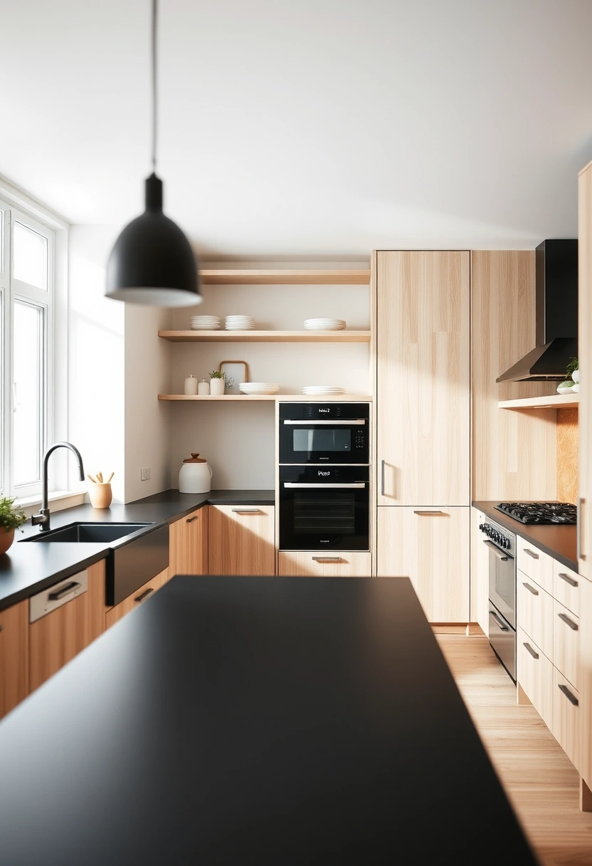 kitchen ideas with black countertops 18