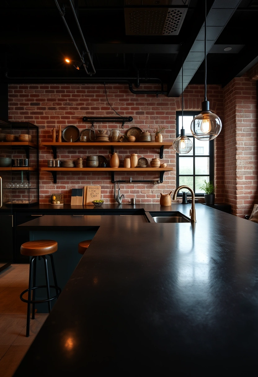 kitchen ideas with black countertops 4
