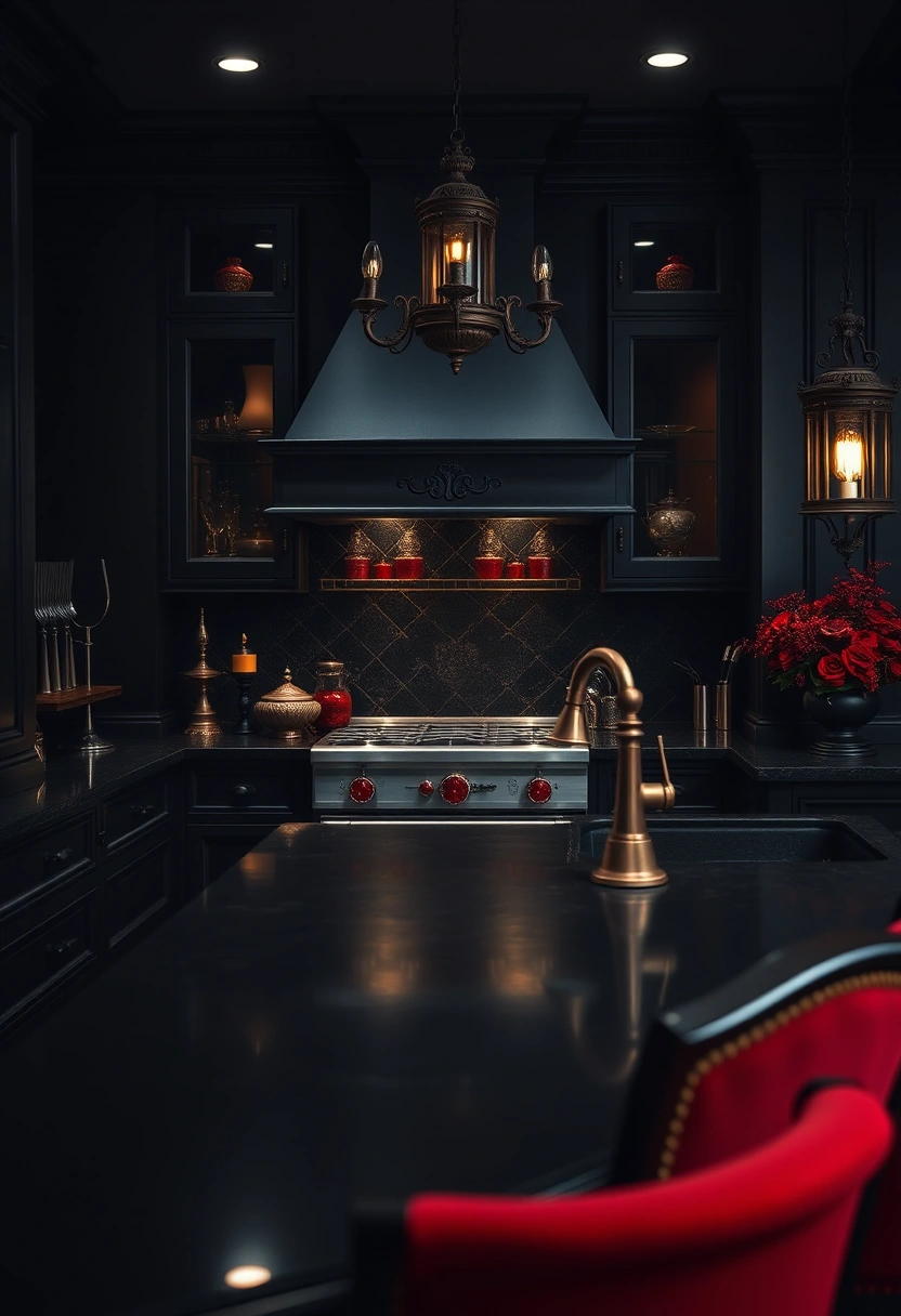 kitchen ideas with black countertops 9