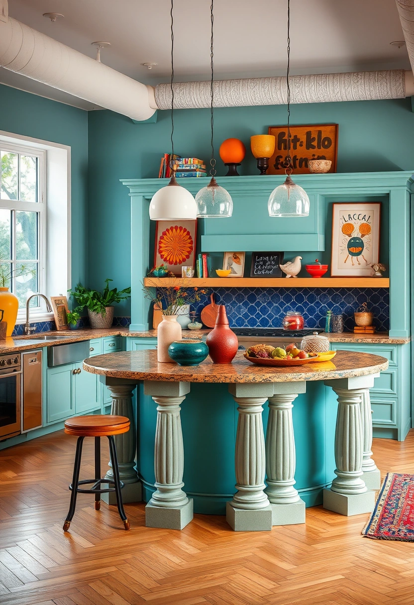 kitchen island ideas with columns 12