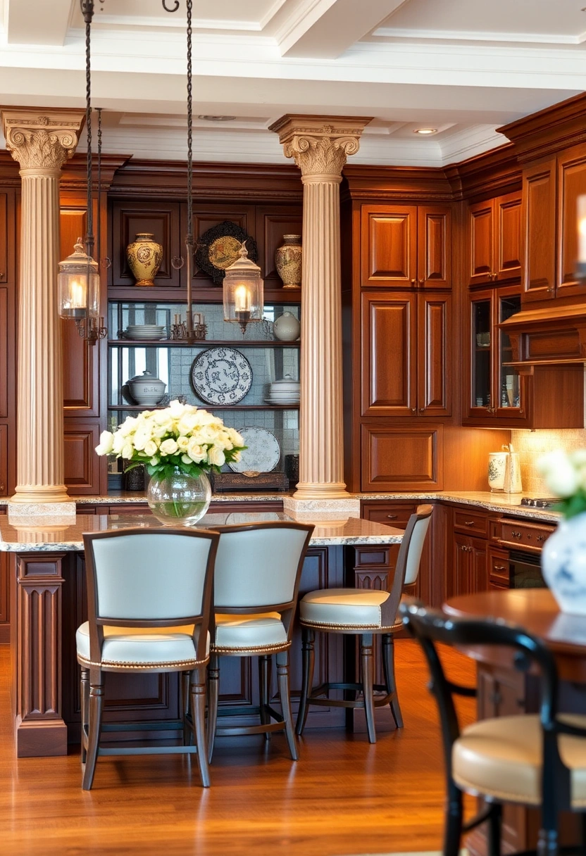kitchen island ideas with columns 13
