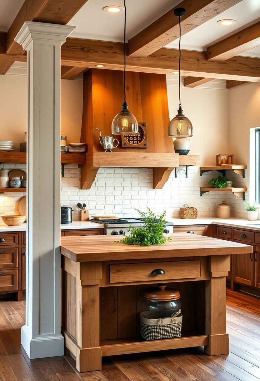 kitchen island ideas with columns 15