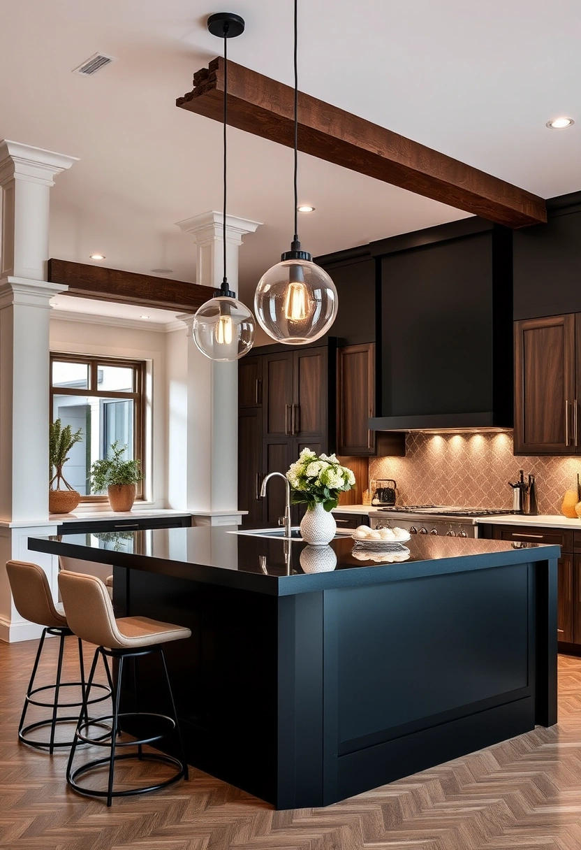 kitchen island ideas with columns 17