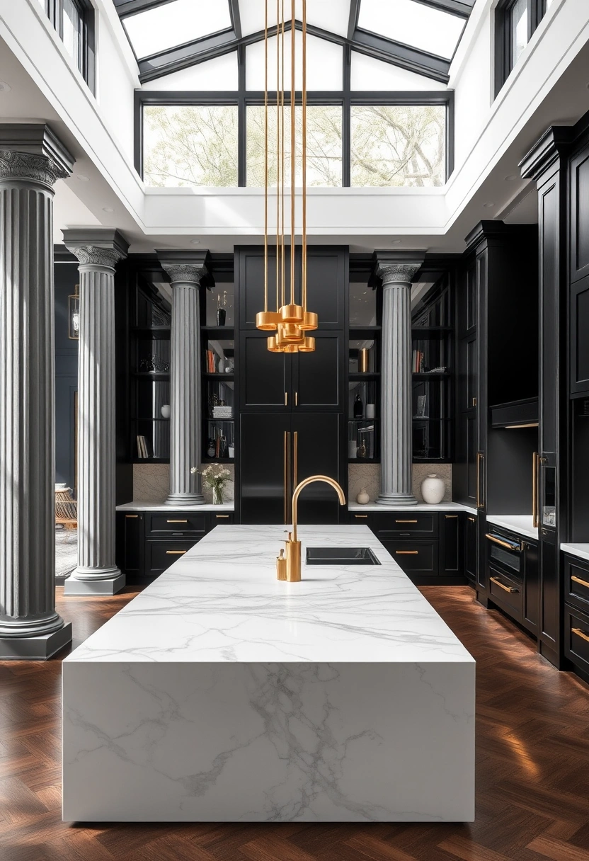 kitchen island ideas with columns 3
