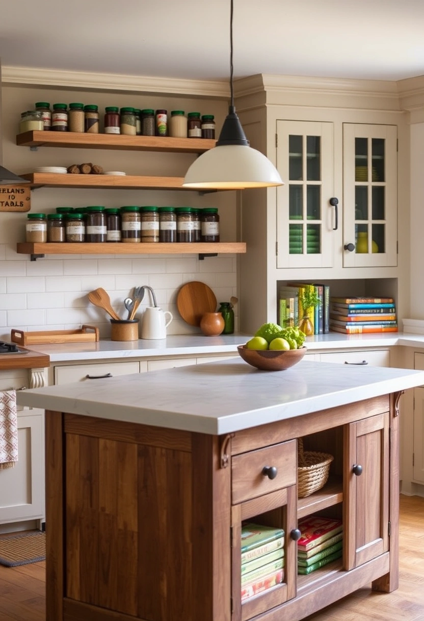 kitchen island organization ideas 1