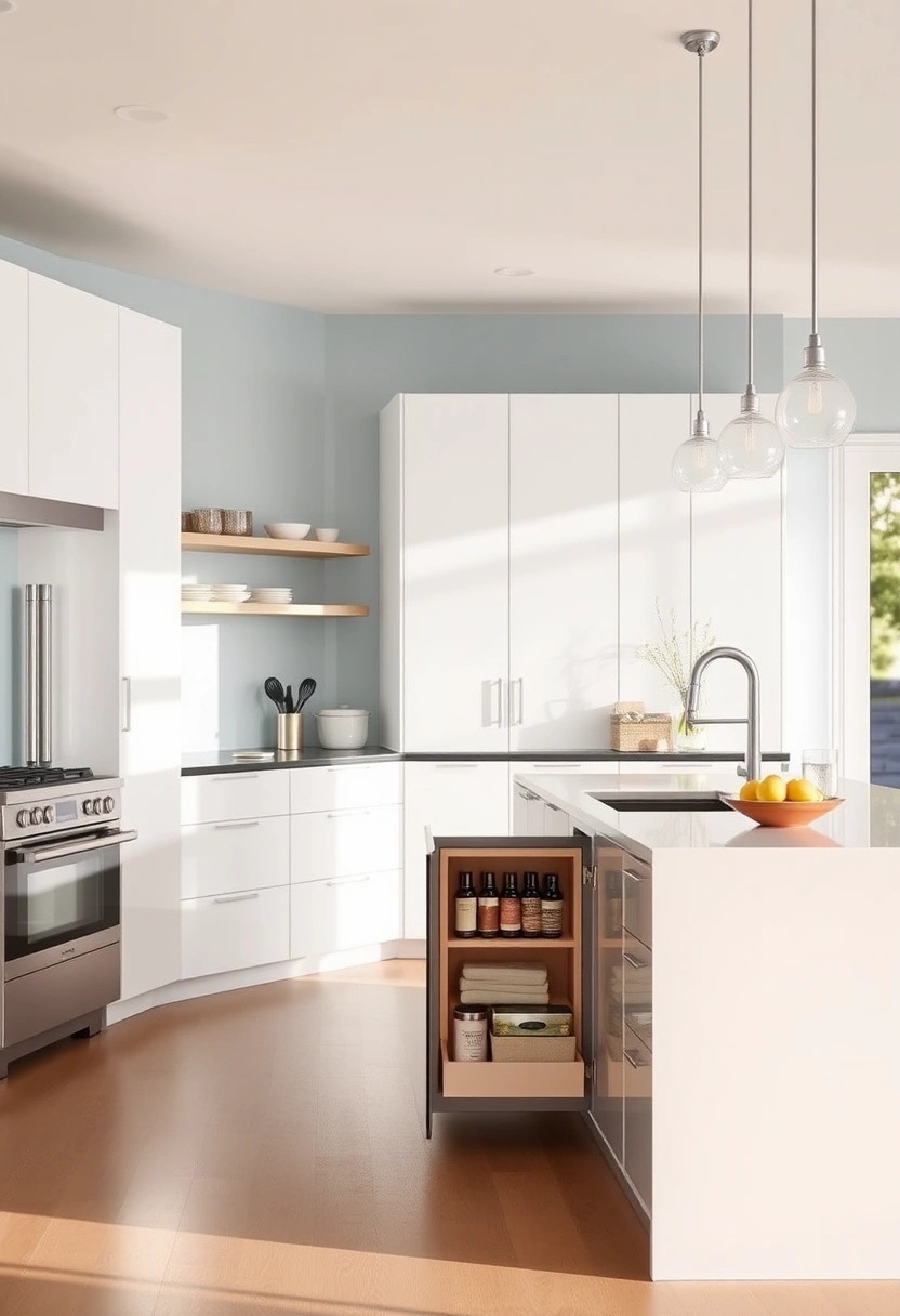 kitchen island organization ideas 15