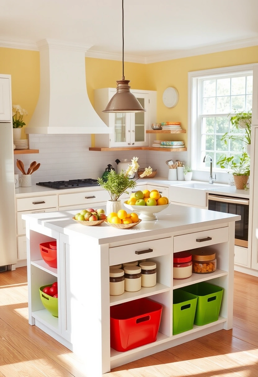 kitchen island organization ideas 18