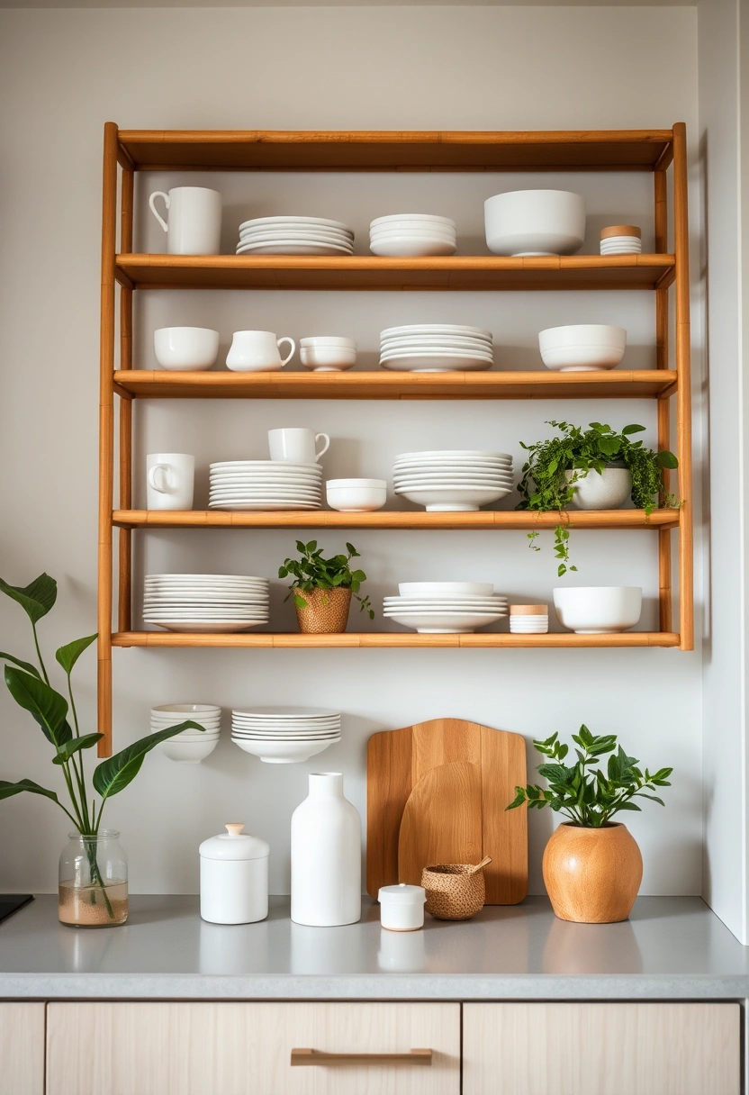 kitchen shelf decor ideas 15