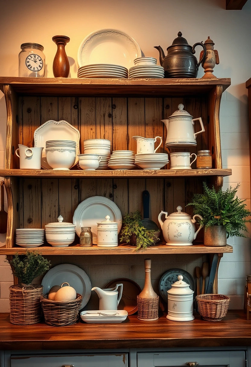 kitchen shelf decor ideas 16
