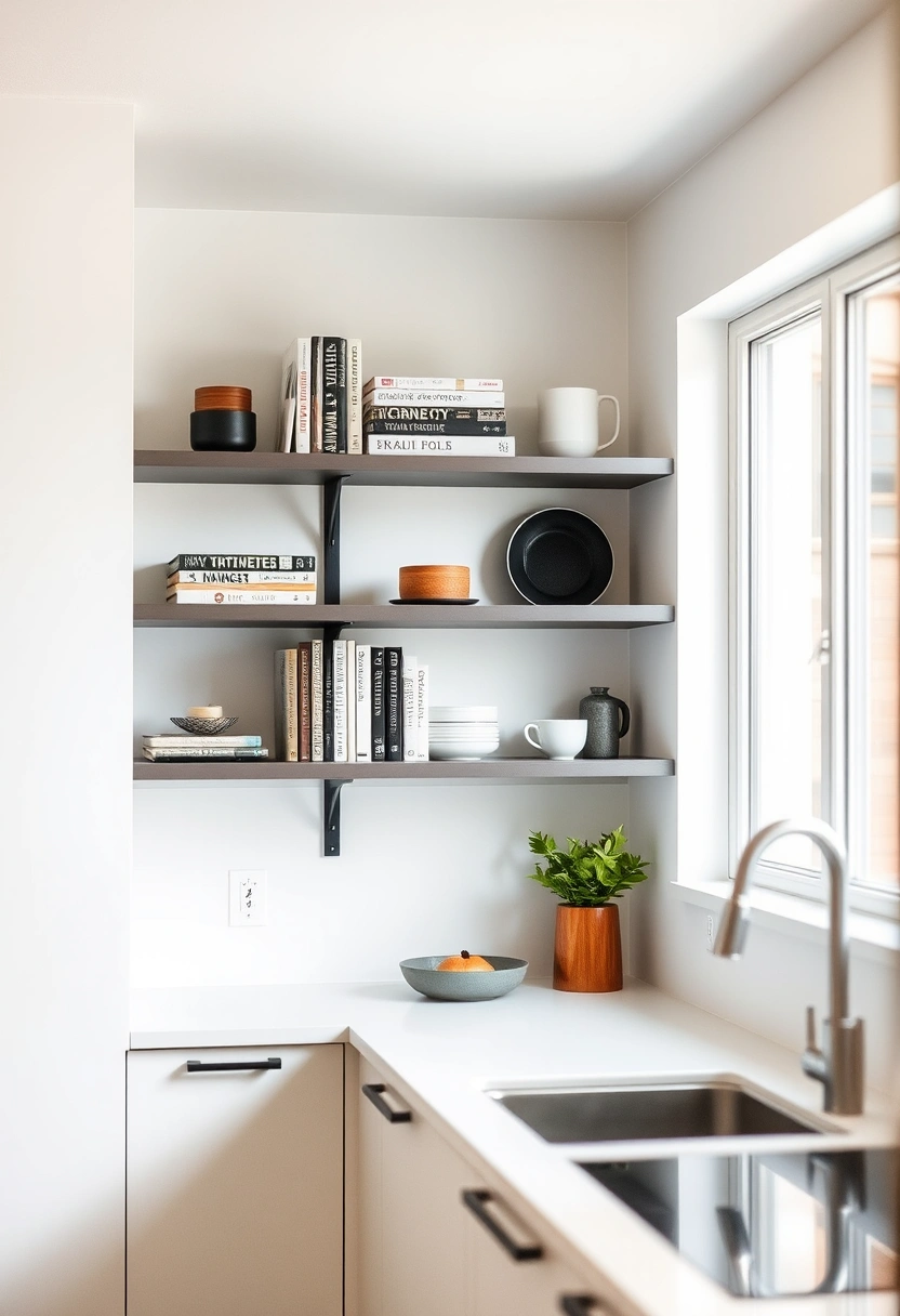 kitchen shelf decor ideas 17