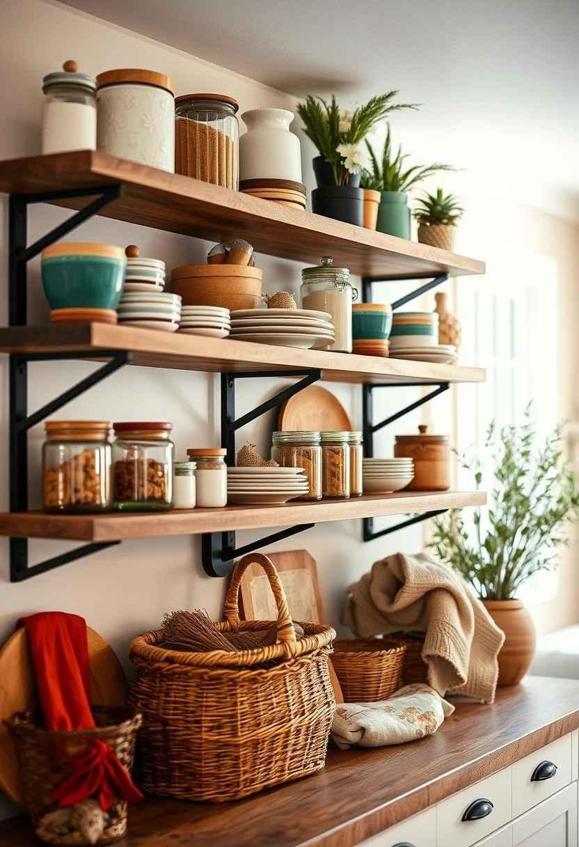kitchen shelf decor ideas 18