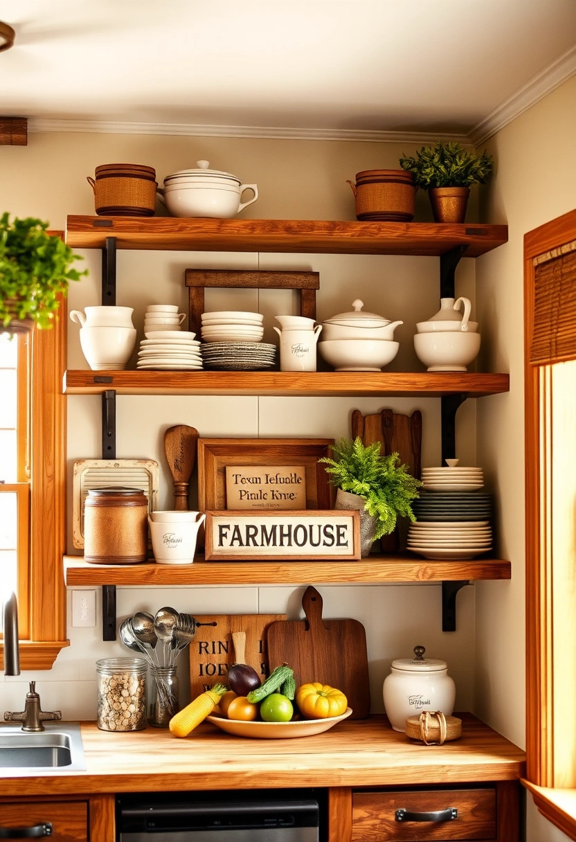 kitchen shelf decor ideas 6