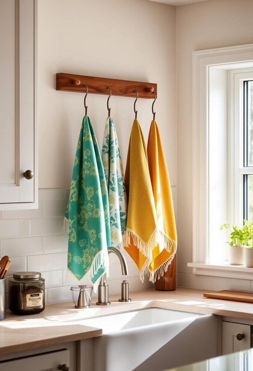 kitchen towels hanging ideas 1