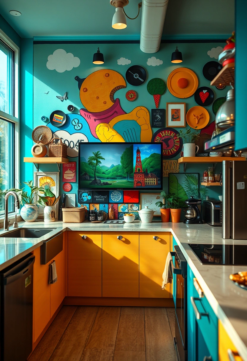 kitchen tv wall ideas 16