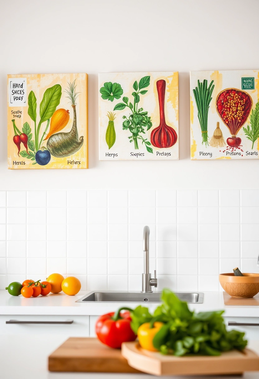 kitchen wall art ideas modern 16