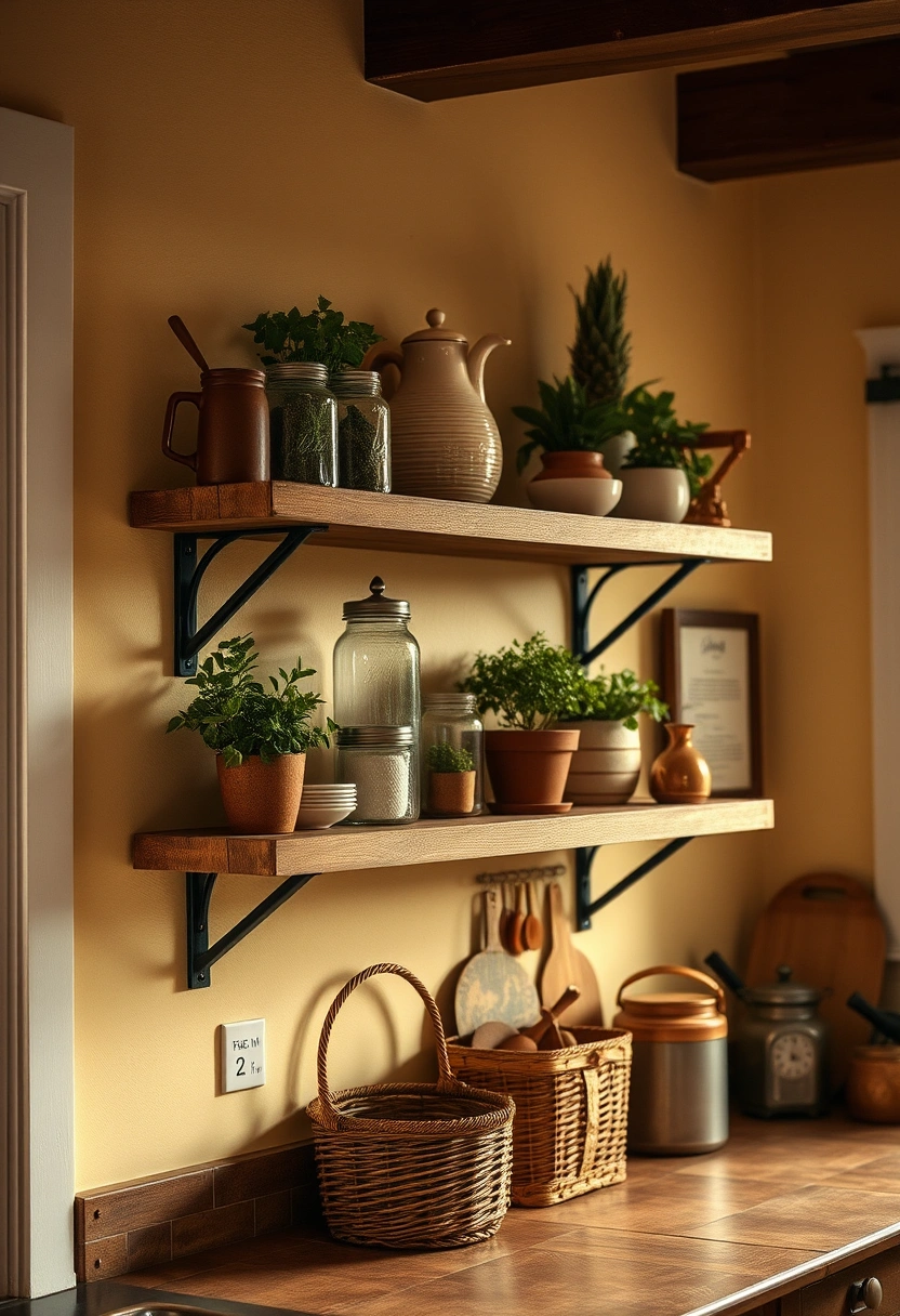kitchen wall shelf decor ideas 1