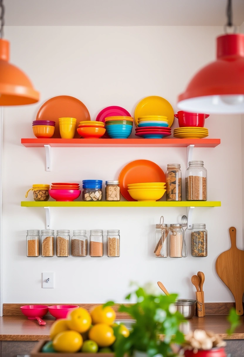 kitchen wall shelf decor ideas 10