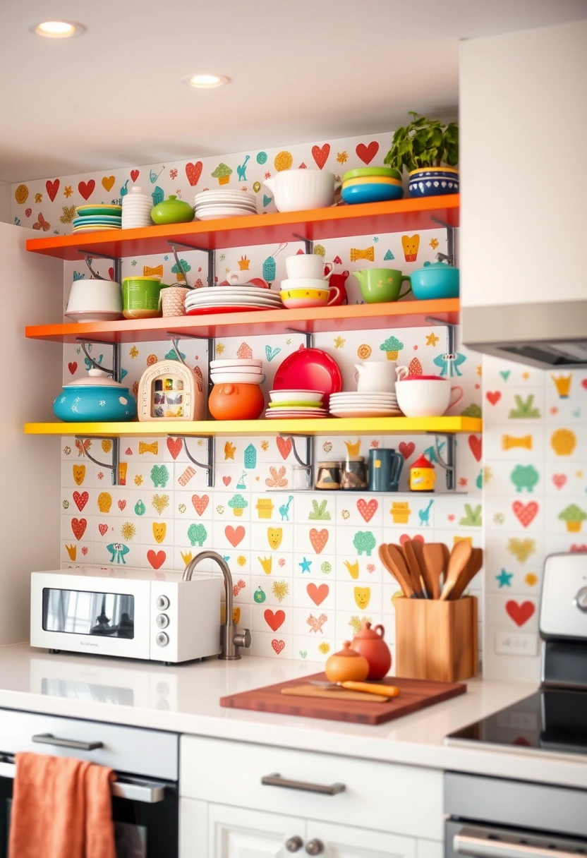 kitchen wall shelf decor ideas 12