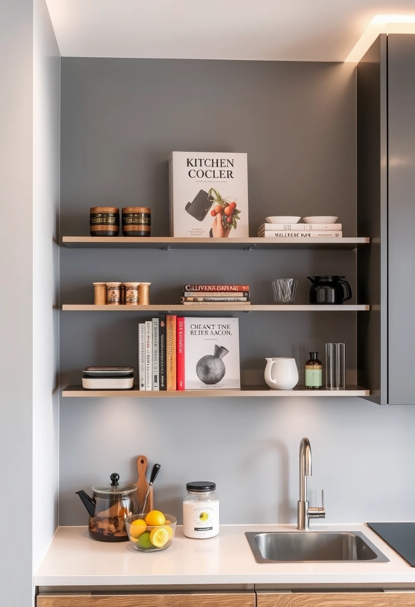 kitchen wall shelf decor ideas 14