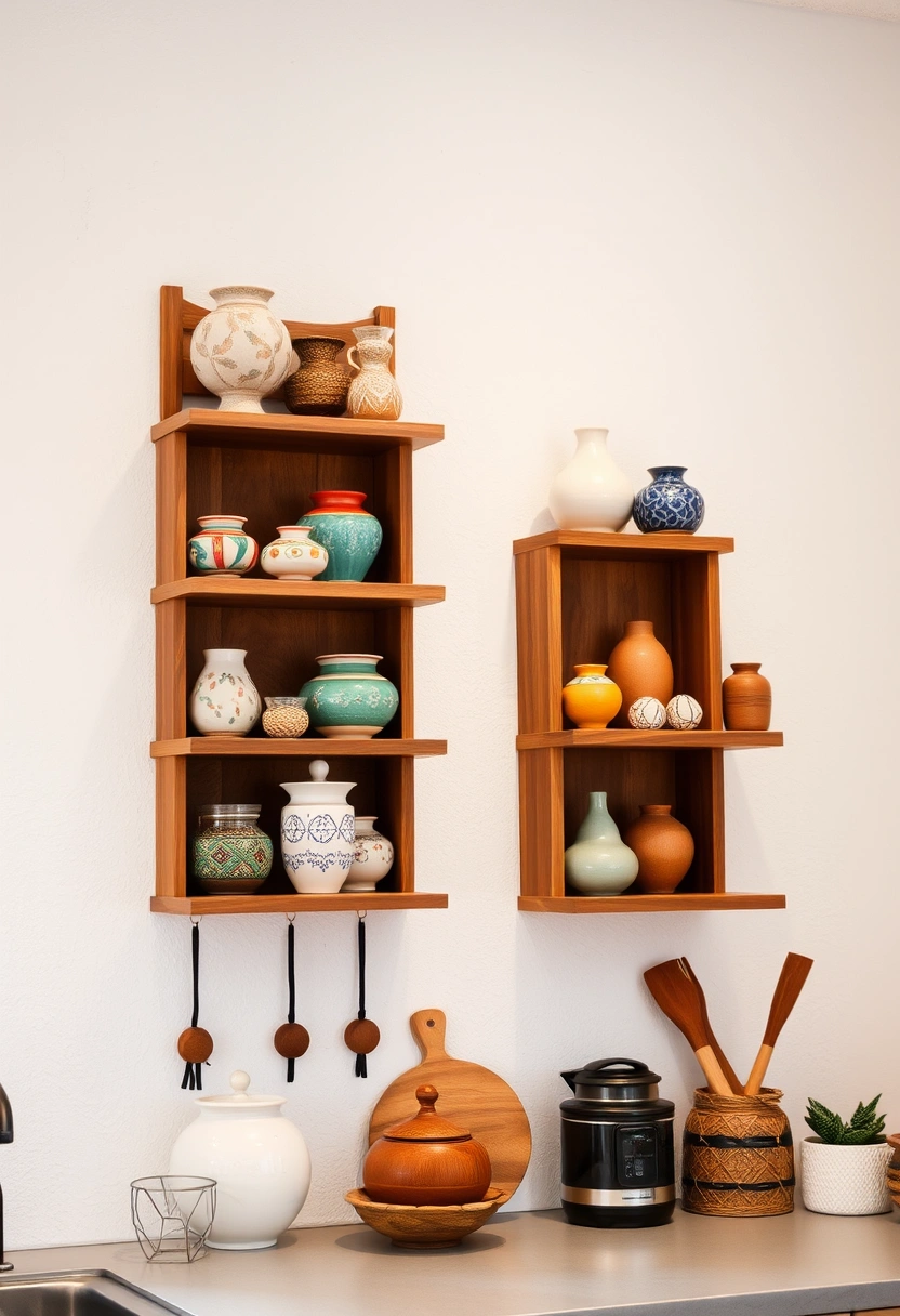 kitchen wall shelf decor ideas 15