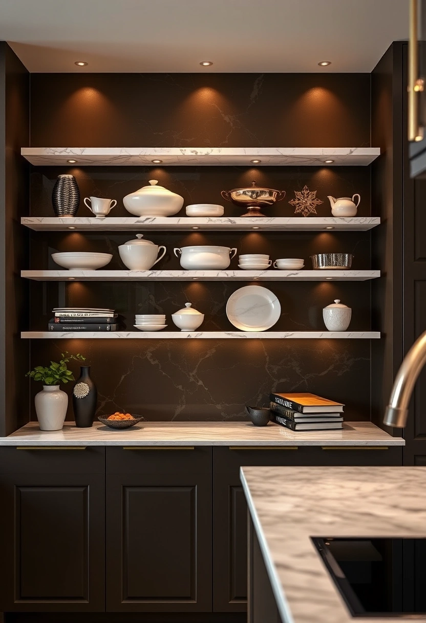 kitchen wall shelf decor ideas 16