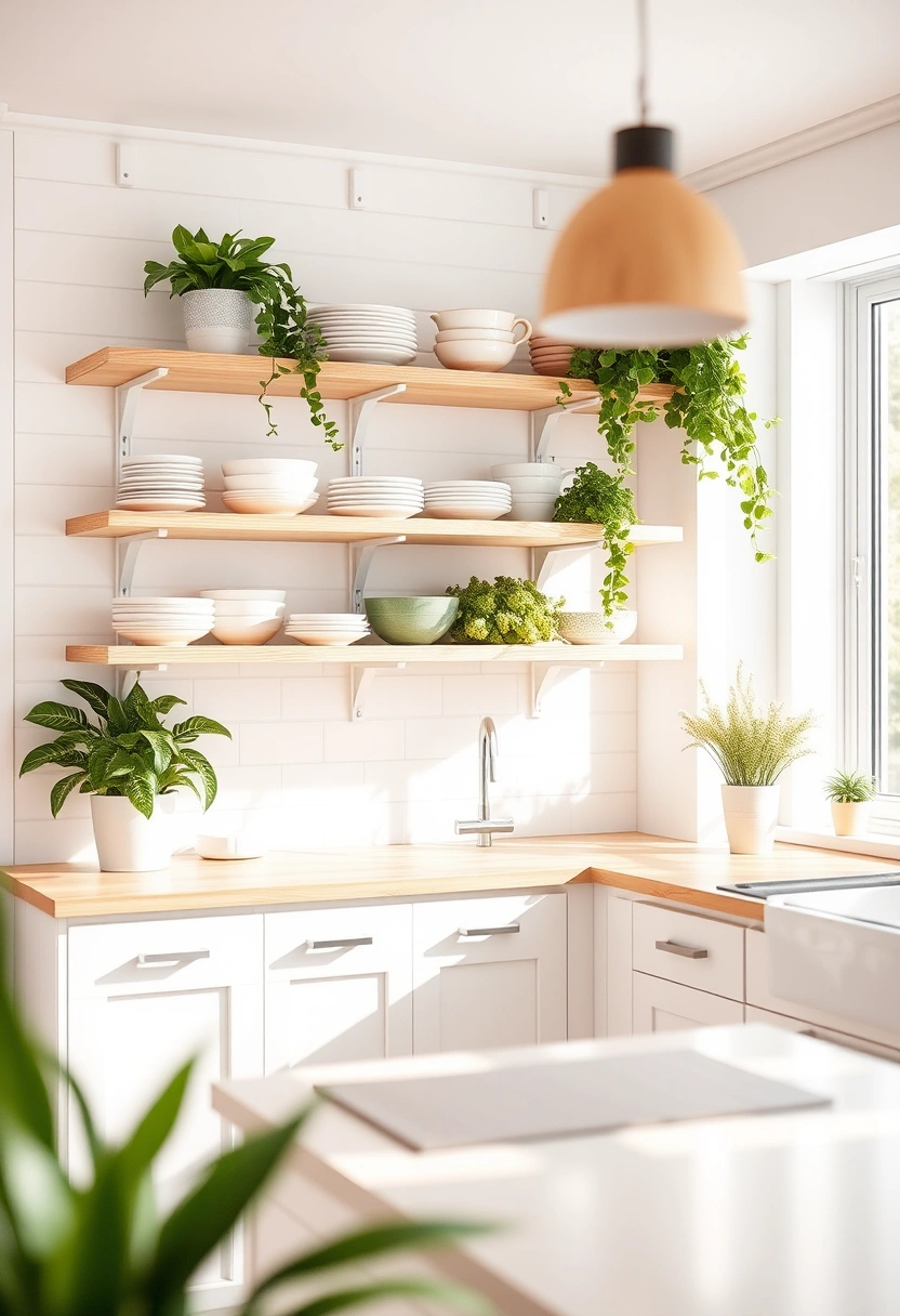 kitchen wall shelf decor ideas 3
