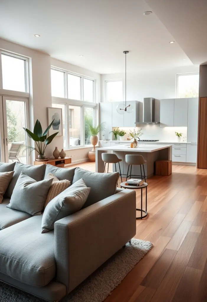 living room with kitchen ideas 1
