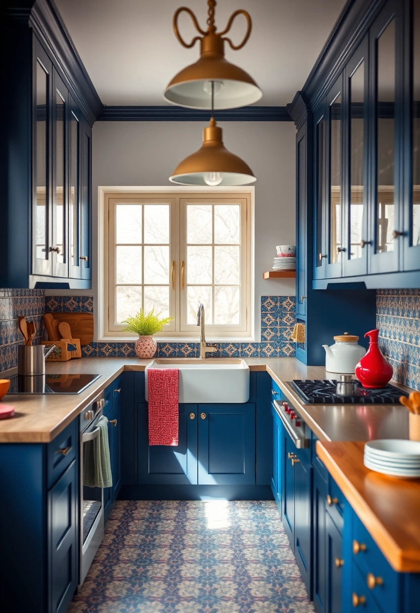 navy kitchen ideas 8