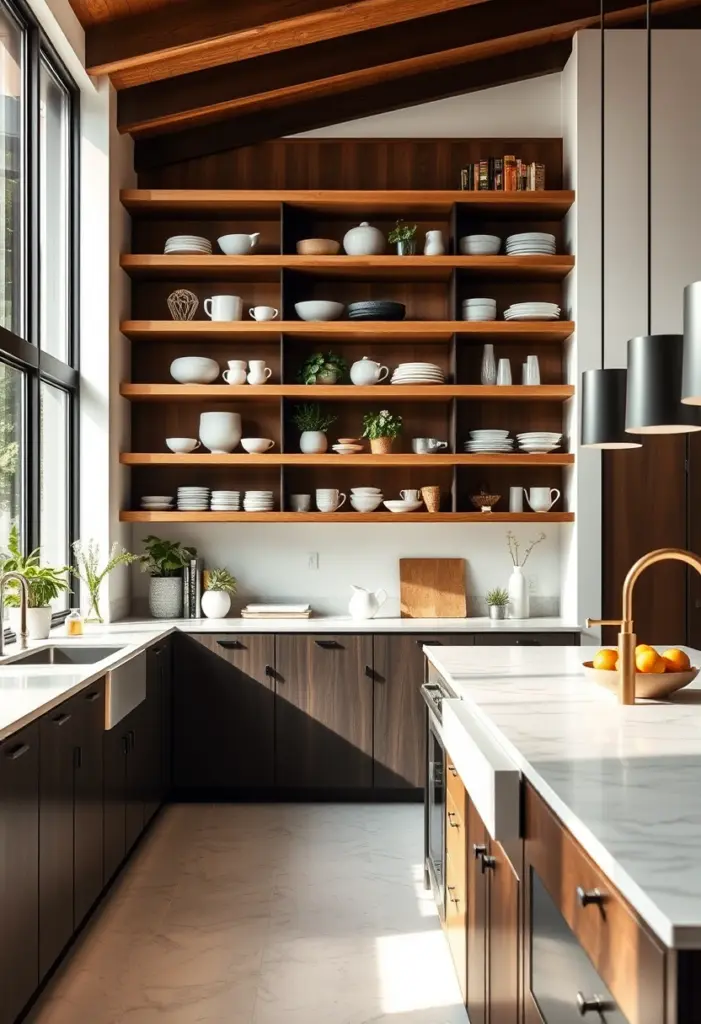 open shelf kitchen ideas 1