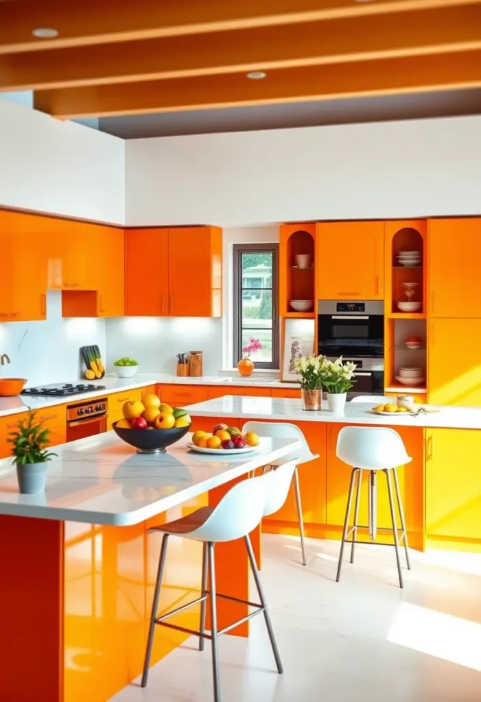 orange kitchen ideas 1