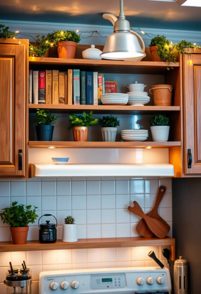 over cabinet decor kitchen ideas 1