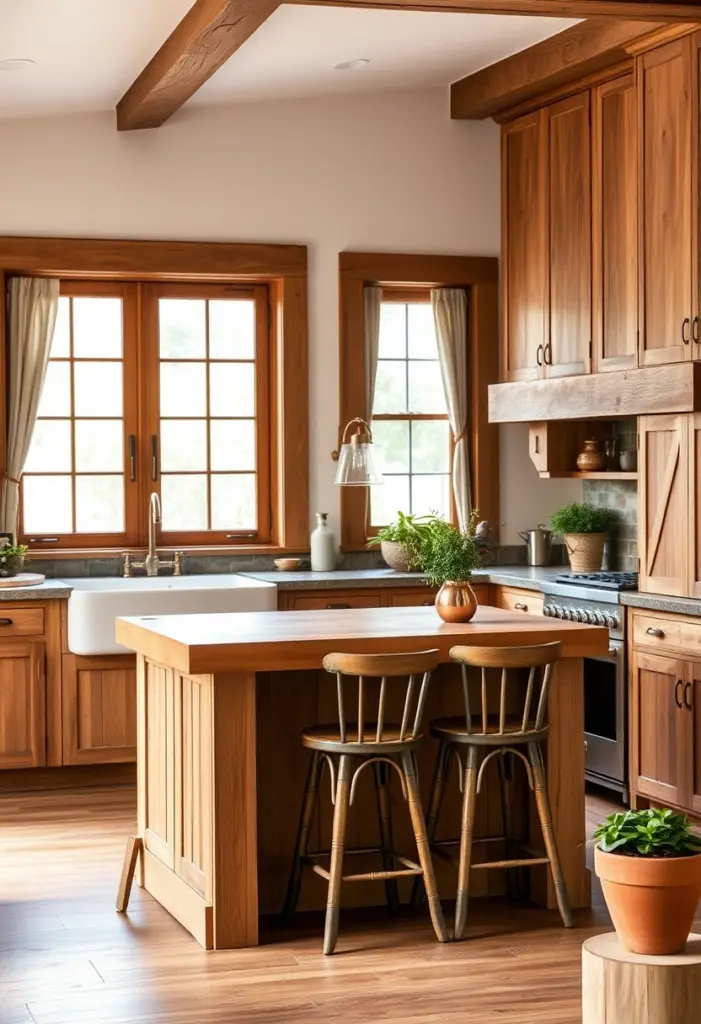 rustic farmhouse kitchen ideas 1