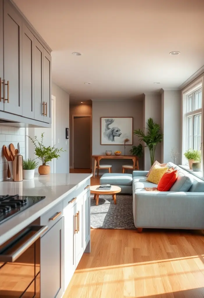 small kitchen and living room ideas 1