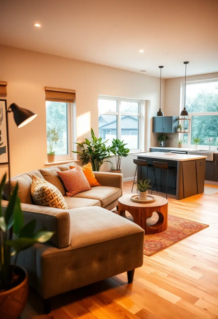 small living room with kitchen ideas 1
