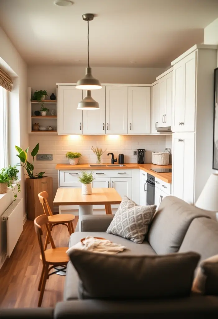 small open kitchen and living room ideas 1